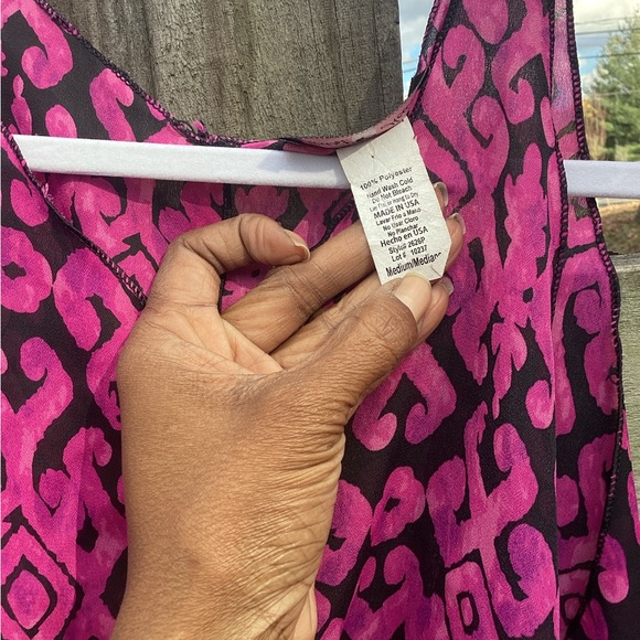 Heart to heart P!nk animal print twisted up blouse size M - Picture 6 of 7